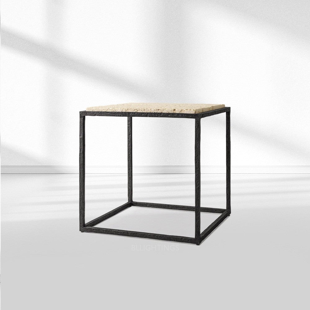 Salvidor Stone Square Side Table