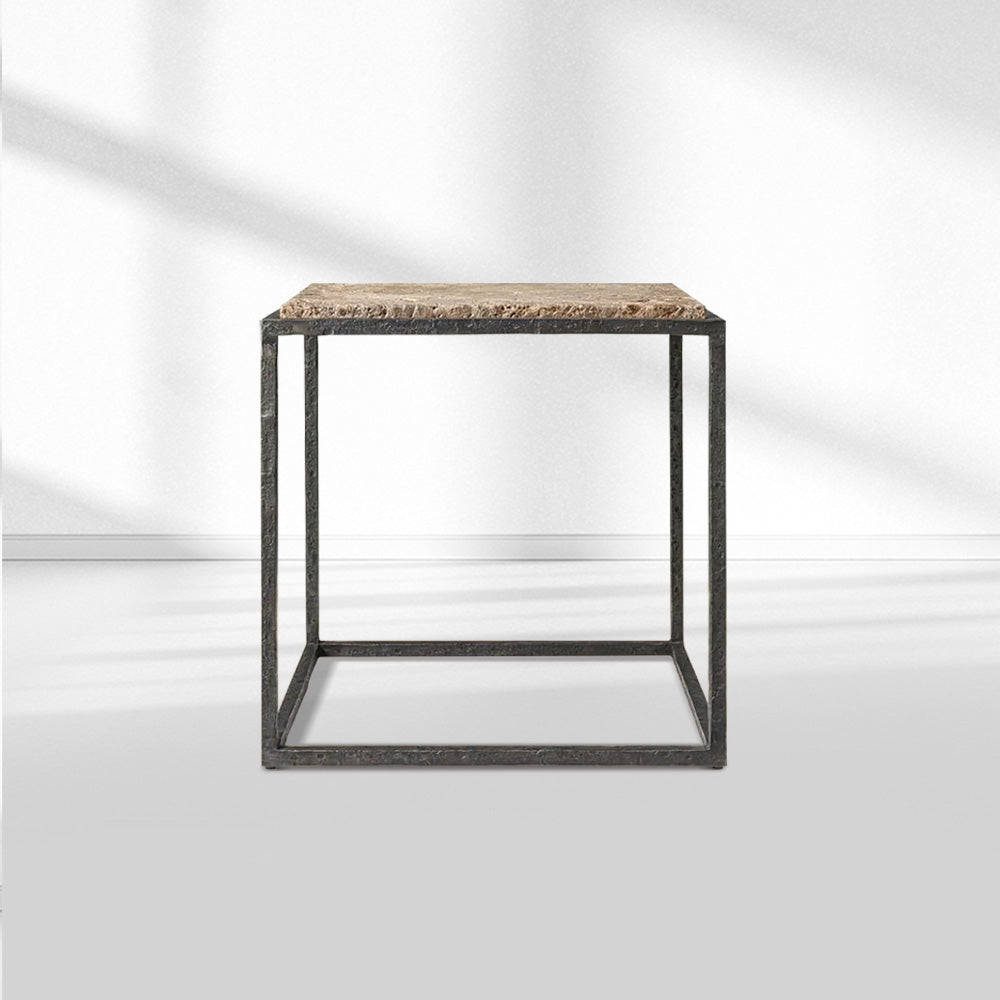 Salvidor Stone Square Side Table