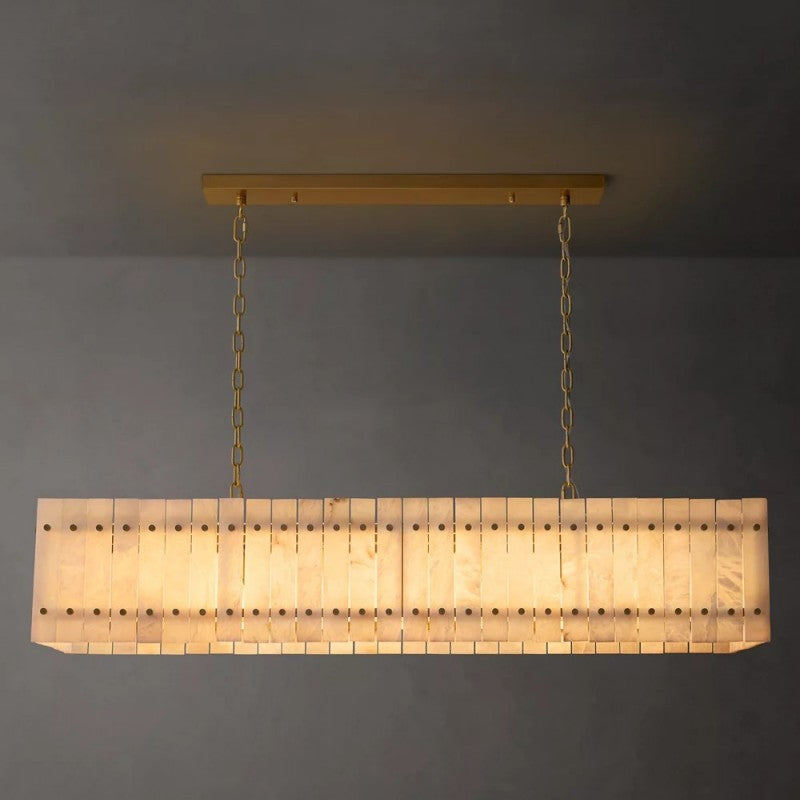 Mervin Alabaster Linear Chandelier 54"