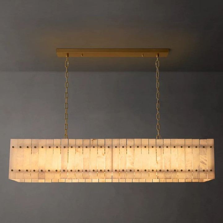 Mervin Alabaster Linear Chandelier 54"