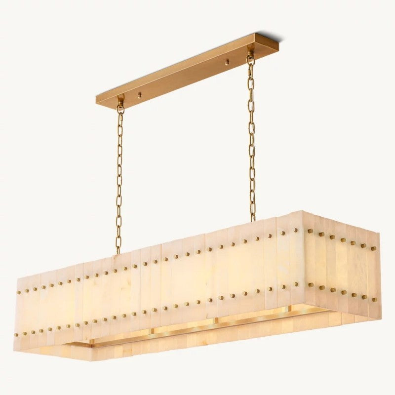Mervin Alabaster Linear Chandelier 54"