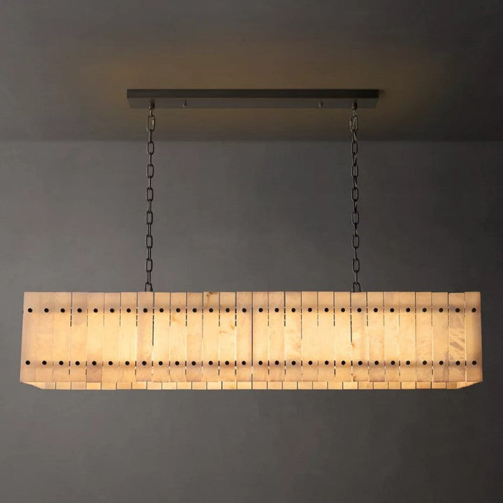Mervin Alabaster Linear Chandelier 54"