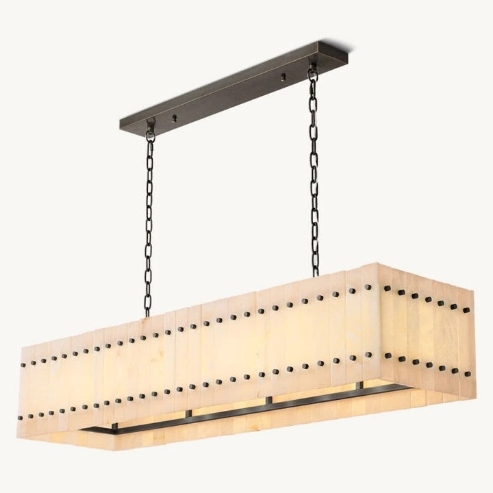 Mervin Alabaster Linear Chandelier 54"