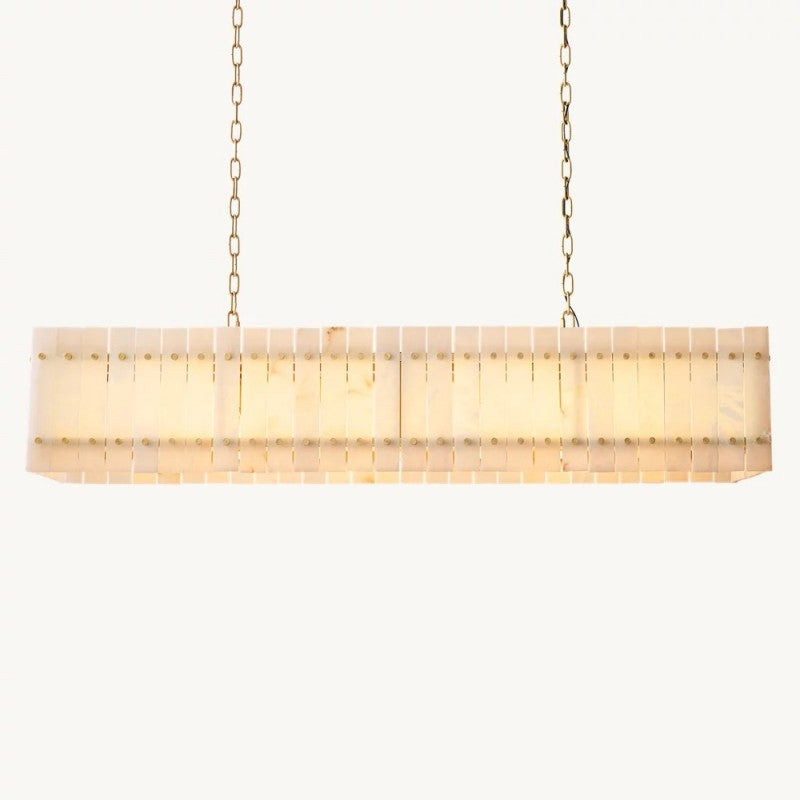 Mervin Alabaster Linear Chandelier 54"