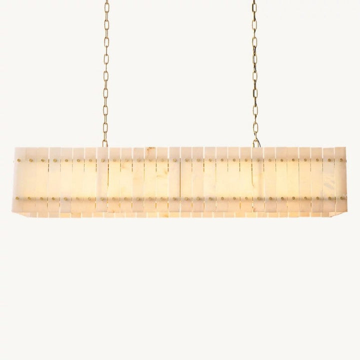 Mervin Alabaster Linear Chandelier 54"