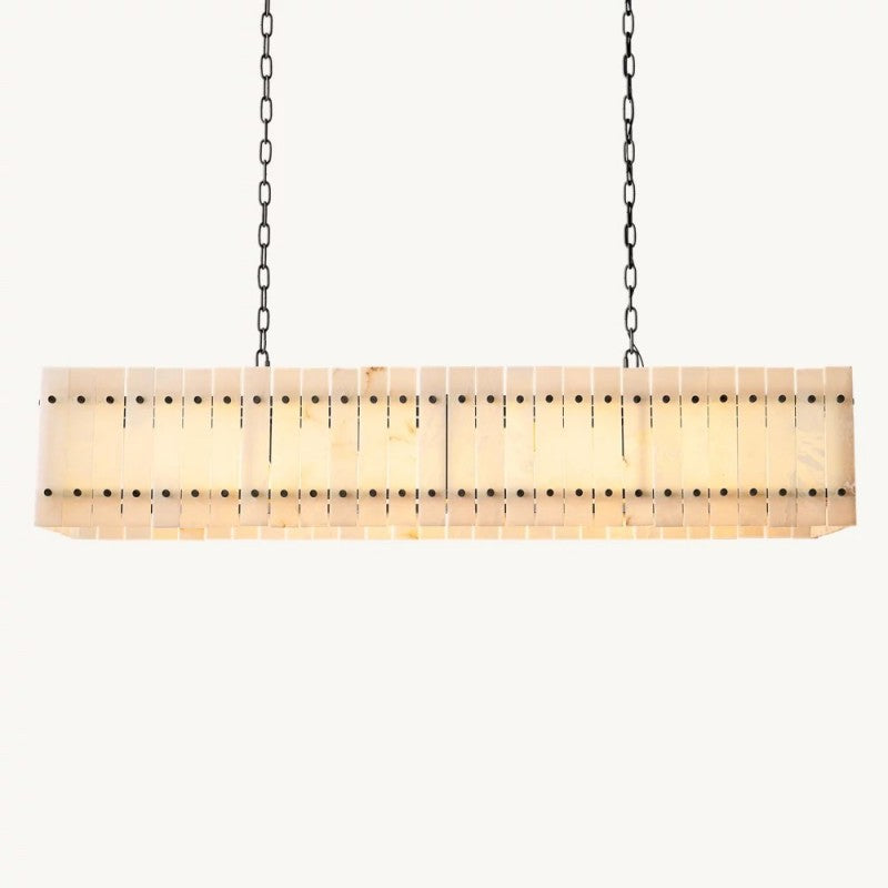 Mervin Alabaster Linear Chandelier 54"