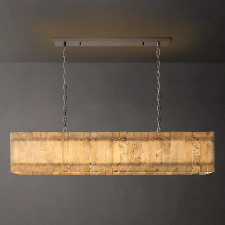 Mervin Alabaster Linear Chandelier 54"