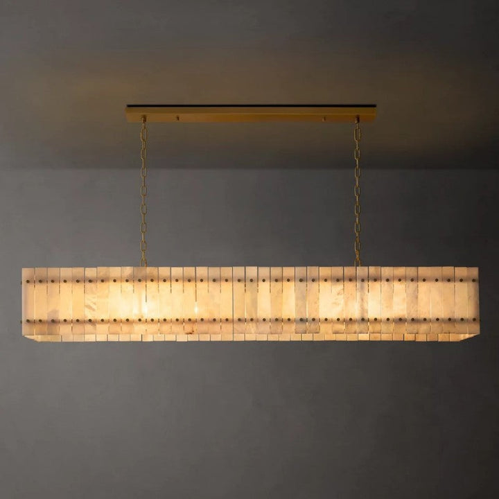 Mervin Alabaster Linear Chandelier 72"