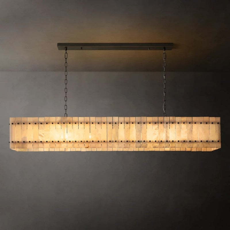 Mervin Alabaster Linear Chandelier 72"