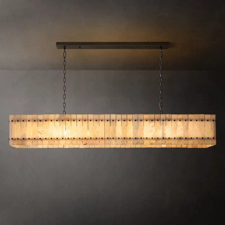 Mervin Alabaster Linear Chandelier 72"