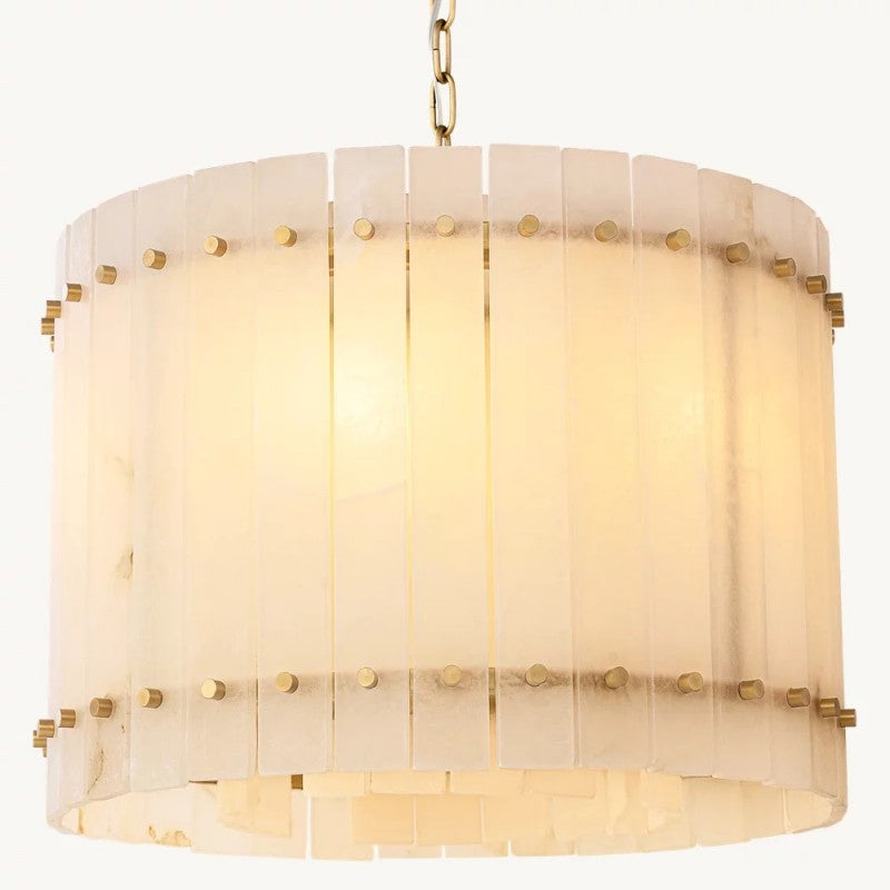 Mervin Alabaster Round Chandelier 22"