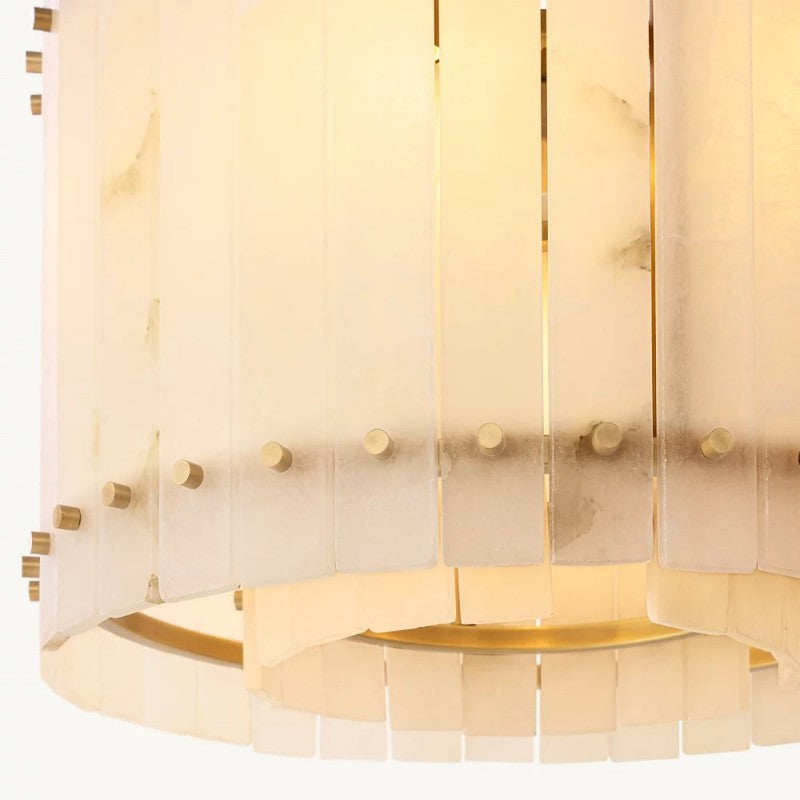 Mervin Alabaster Round Chandelier 22"