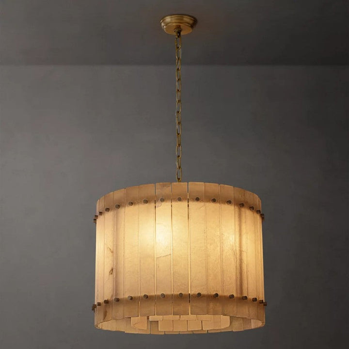 Mervin Alabaster Round Chandelier 22"