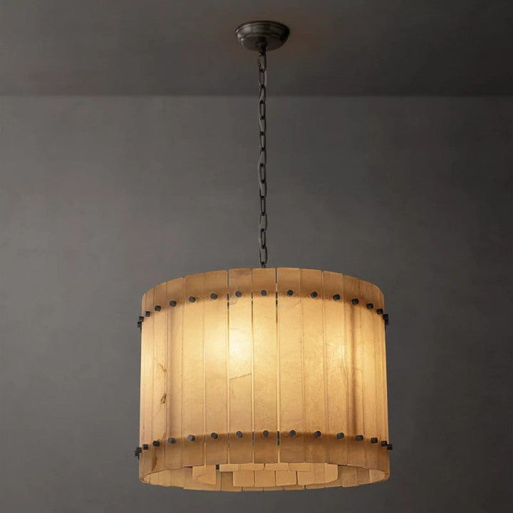 Mervin Alabaster Round Chandelier 22"