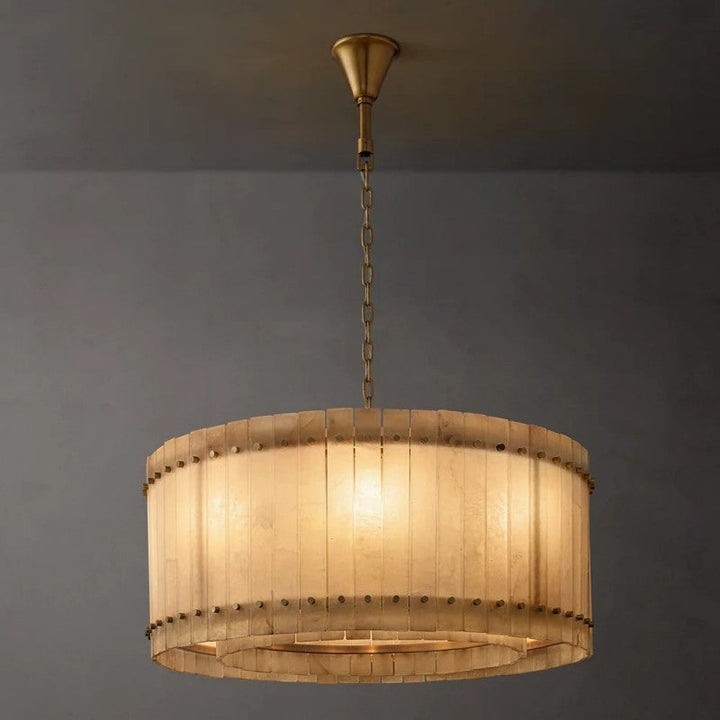 Mervin Alabaster Round Chandelier 37"