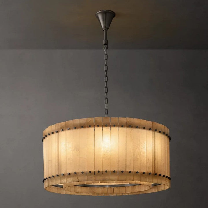 Mervin Alabaster Round Chandelier 37"