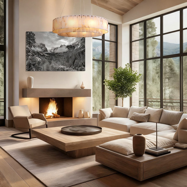 Sawyer Alabaster Round Chandelier