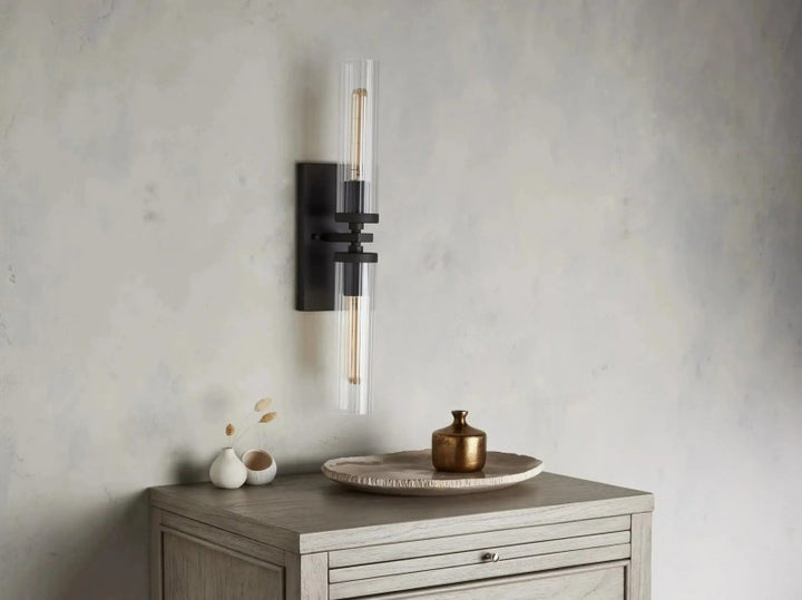 Saxon 2-Light Glass Wall Sconce