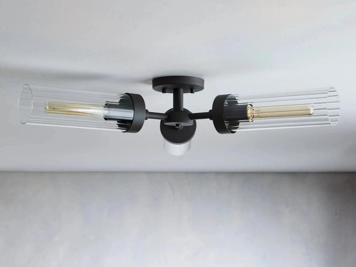 Saxon 3-Light Glass Flushmount