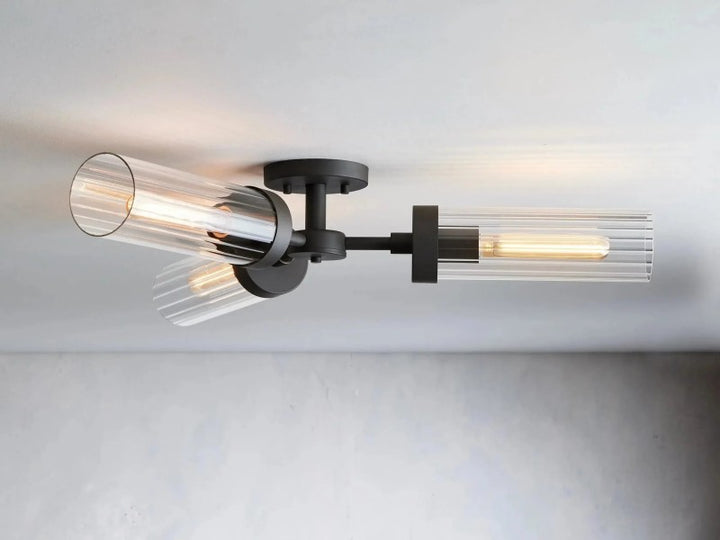 Saxon 3-Light Glass Flushmount