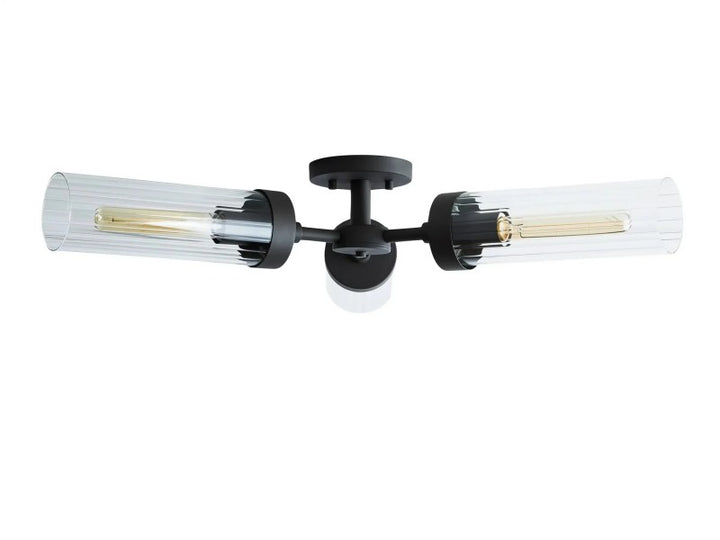 Saxon 3-Light Glass Flushmount