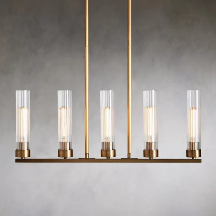 Saxon Glass Linear Chandelier