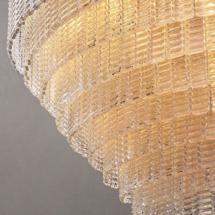 Shakiesha Clear Glass Round Chandelier 52"