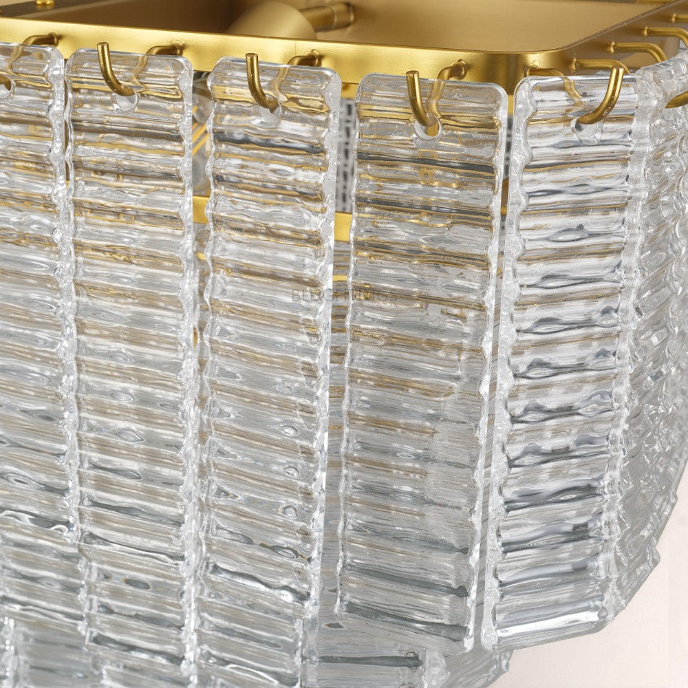 Shakiesha Clear Rectangle Chandelier 59"W