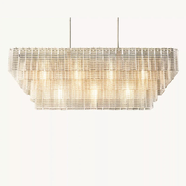 Shakiesha Clear Rectangle Chandelier 59"W