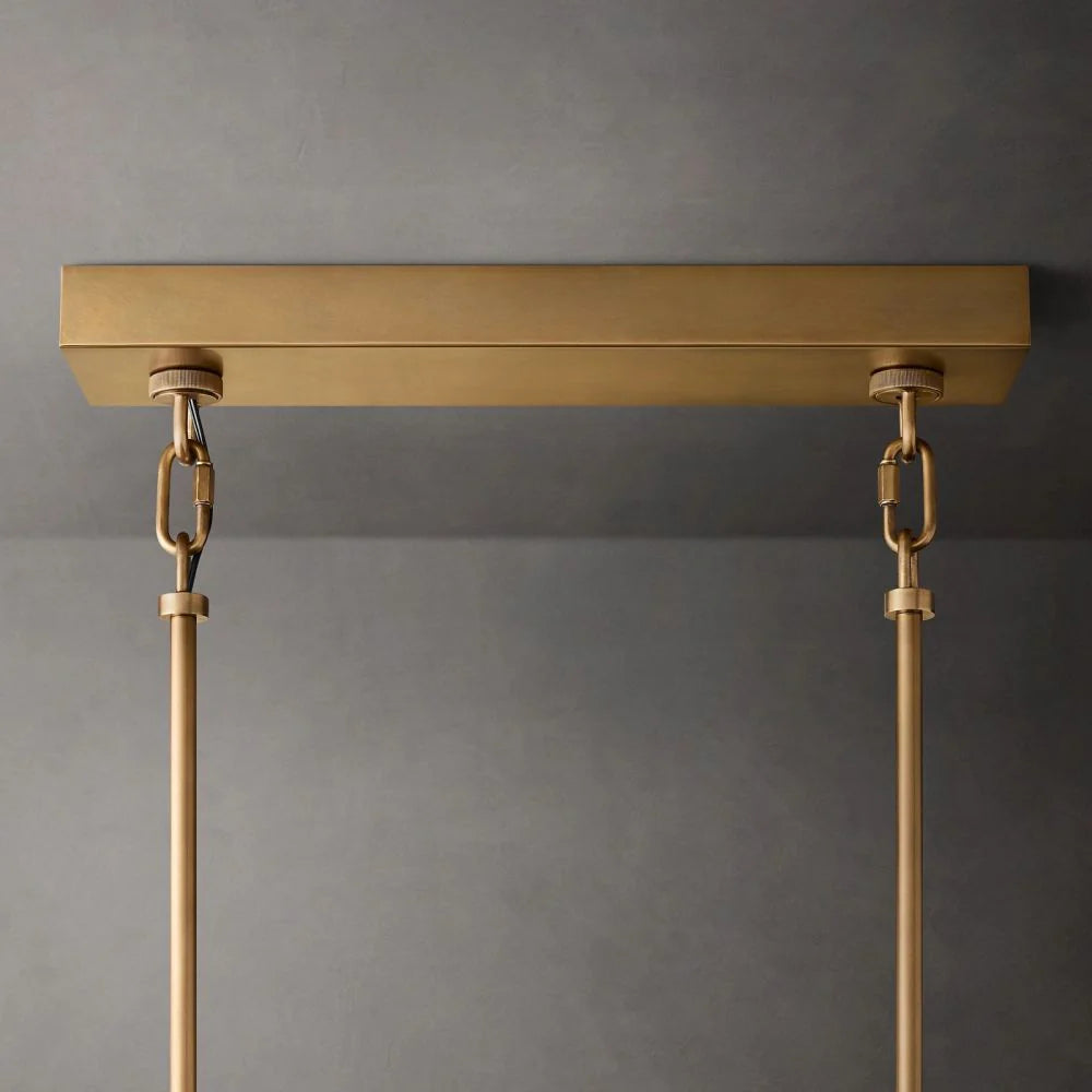 Shakiesha Clear Rectangle Chandelier 59"W