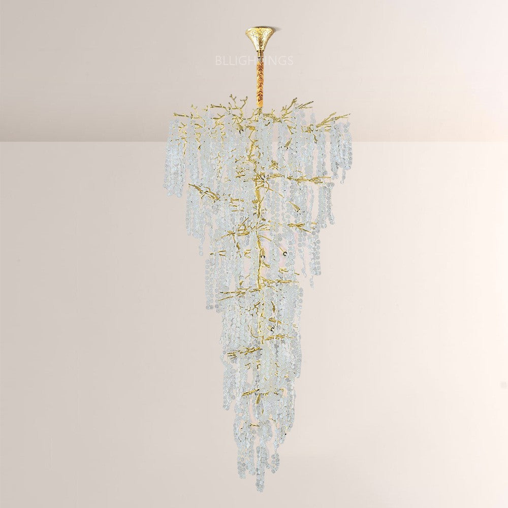 Shiro Noda Crystal Tree Branch Chandelier 95"