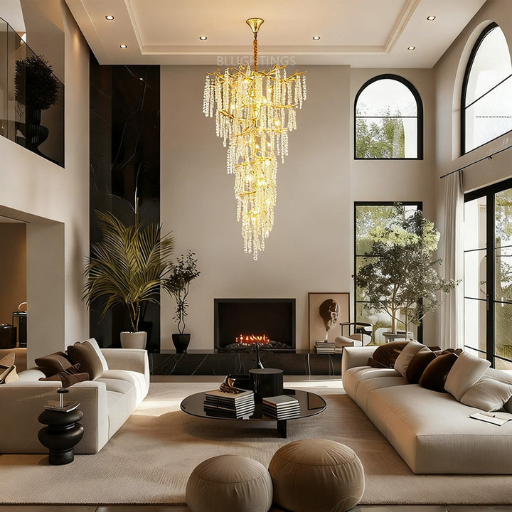 Shiro Noda Crystal Tree Branch Chandelier 95"