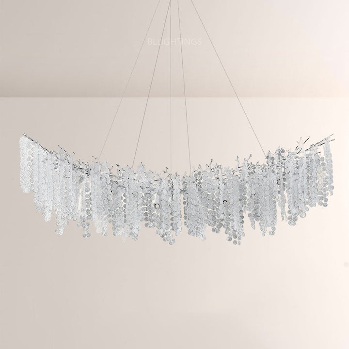 Shiro Noda Crystal Tree Branch Linear Chandelier 72"