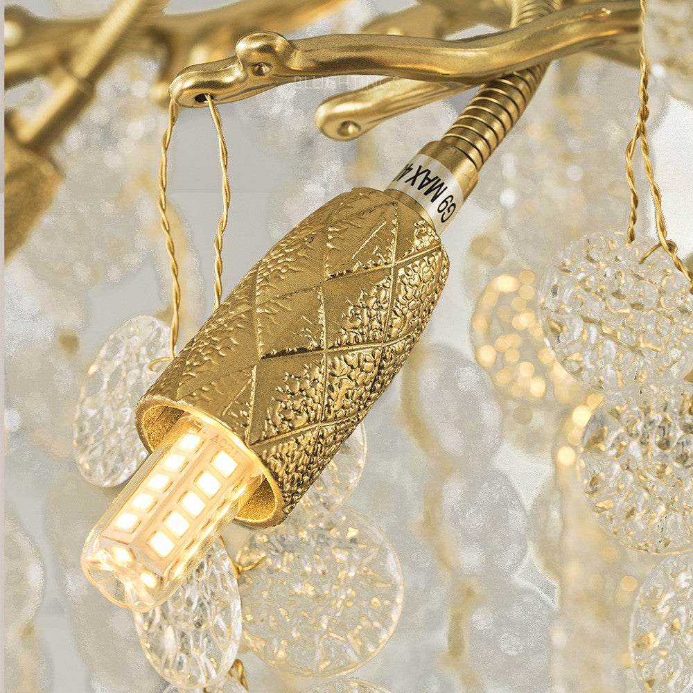 Shiro Noda Crystal Tree Branch Linear Chandelier 72"