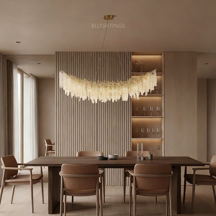 Shiro Noda Crystal Tree Branch Linear Chandelier 72"