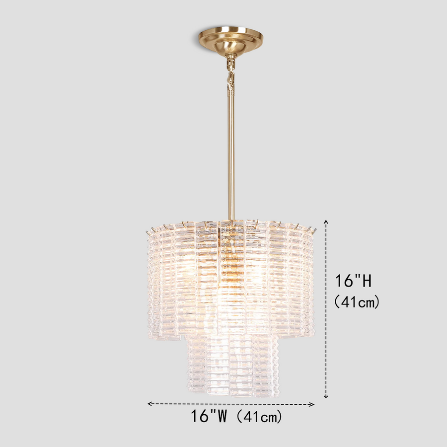 Shron Round Glass Tile Chandelier