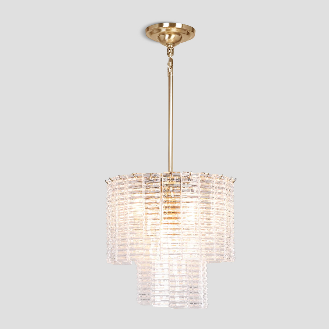 Shron Round Glass Tile Chandelier