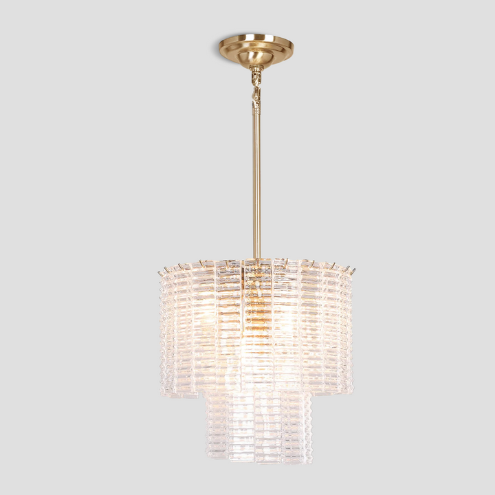 Shron Round Glass Tile Chandelier