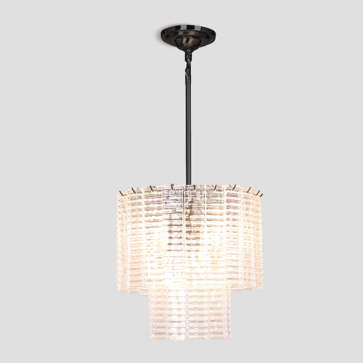 Shron Round Glass Tile Chandelier