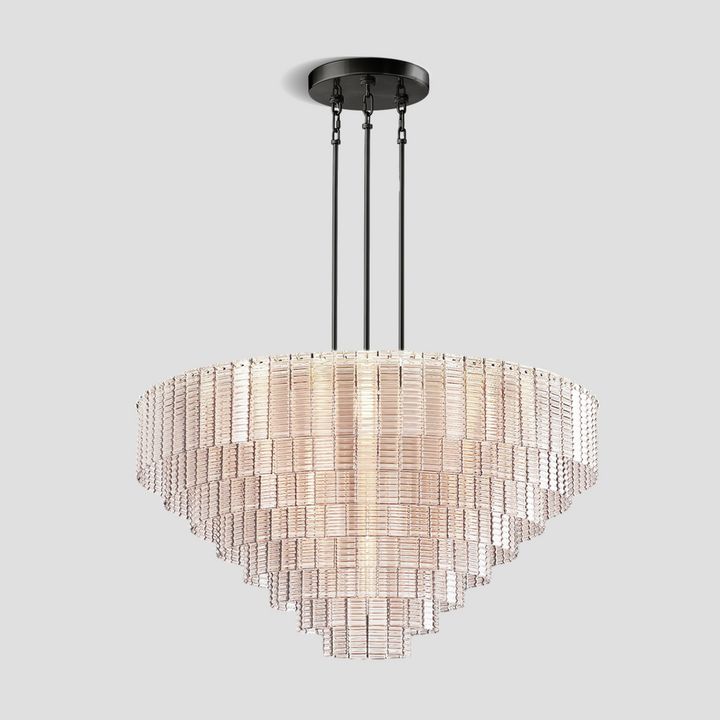 Shron Round Glass Tile Chandelier