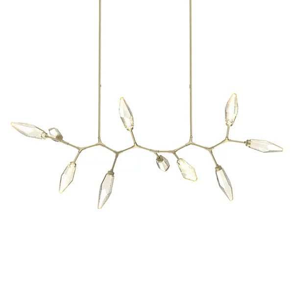 Sina Crystal Modern Branch LED Linear Chandelier