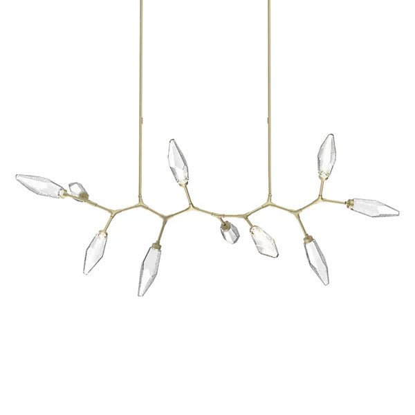 Sina Crystal Modern Branch LED Linear Chandelier