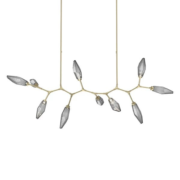Sina Crystal Modern Branch LED Linear Chandelier