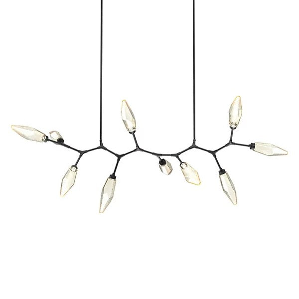 Sina Crystal Modern Branch LED Linear Chandelier