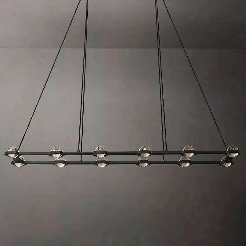 Éclatant Rectangular Dining Room Chandelier 72"