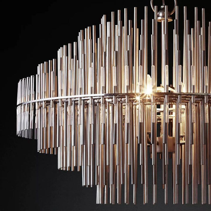 Sturdy Sculpture Round  Dining Room Chandelier 24"