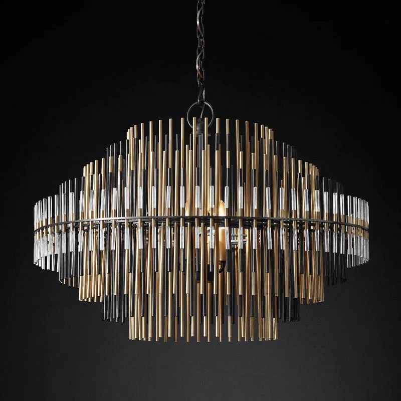 Sturdy Sculpture Round  Dining Room Chandelier 42"
