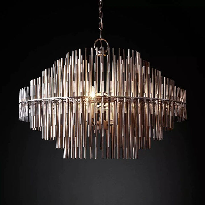Sturdy Sculpture Round  Dining Room Chandelier 42"