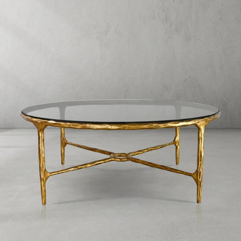 Thaddeus Glass Round Coffee Table