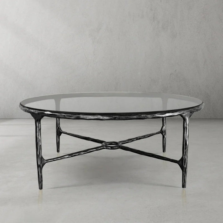 Thaddeus Glass Round Coffee Table